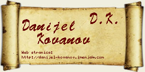Danijel Kovanov vizit kartica